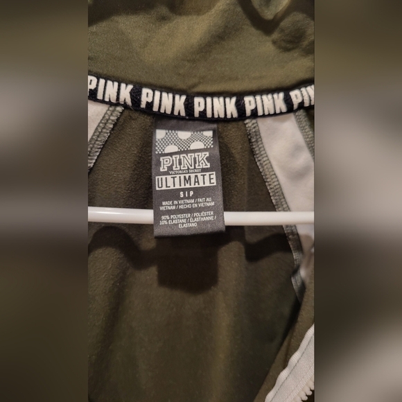 Victoria’s Secret-Pink ultimate olive green half zip - size small - Picture 8 of 8